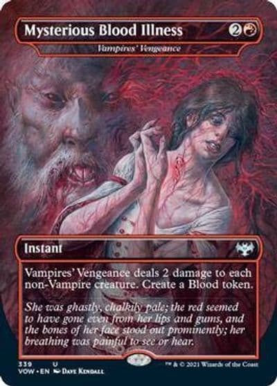 Mysterious Blood Illness Vampires Vengeance Innistrad: Crimson Vow Magic card