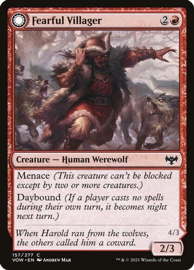 Fearful Villager Innistrad: Crimson Vow Magic card