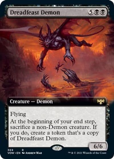 Dreadfeast Demon Extended Art Innistrad: Crimson Vow Magic card