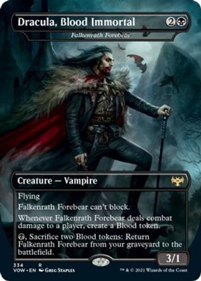 Dracula Blood Immortal Falkenrath Forebear Innistrad: Crimson Vow Magic card