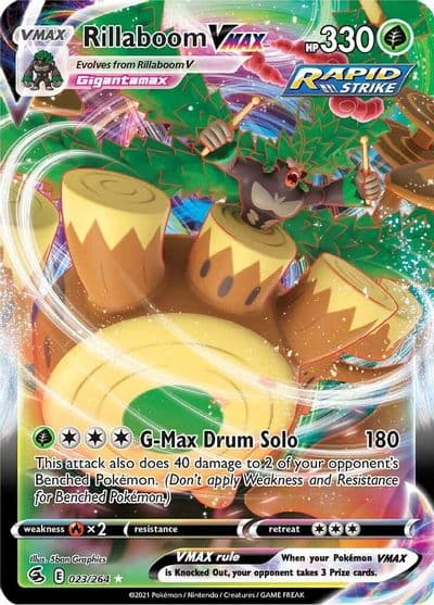 Rillaboom VMAX SWSH08: Fusion Strike Pokemon card