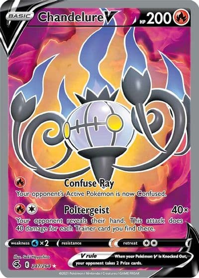 Chandelure V (Full Art) SWSH08: Fusion Strike Pokemon card