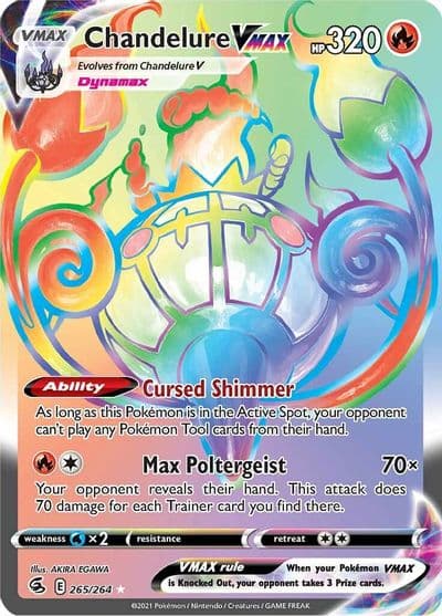 Chandelure VMAX (Secret) SWSH08: Fusion Strike Pokemon card