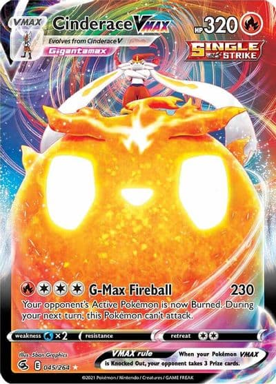 Cinderace VMAX SWSH08: Fusion Strike Pokemon card