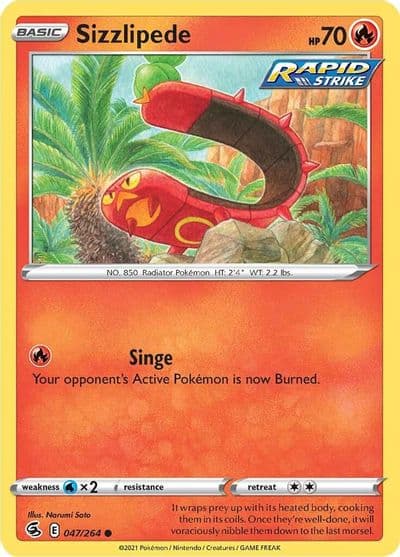 Sizzlipede (47) SWSH08: Fusion Strike Pokemon card
