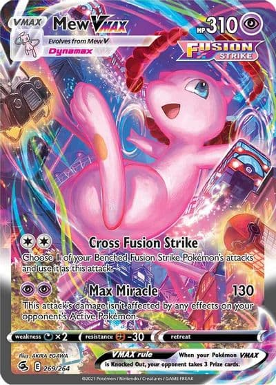 Mew VMAX (Alternate Art Secret) SWSH08: Fusion Strike Pokemon card