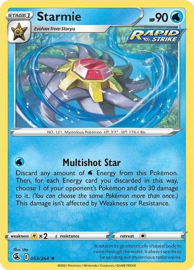 Starmie SWSH08: Fusion Strike Pokemon card