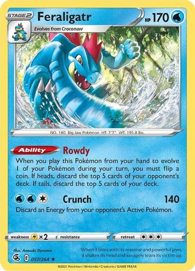 Feraligatr SWSH08: Fusion Strike Pokemon card