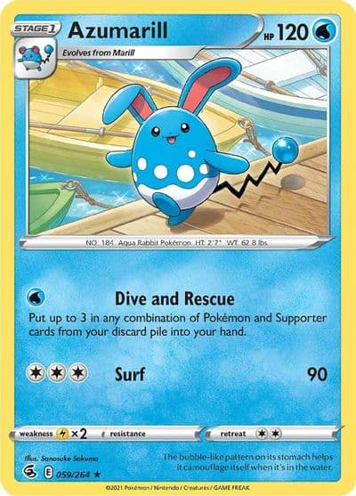 Azumarill SWSH08: Fusion Strike Pokemon card