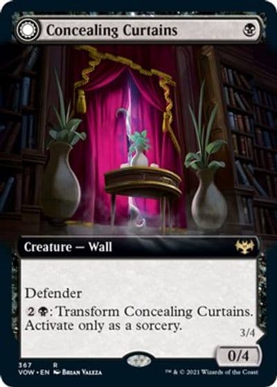 Concealing Curtains Extended Art Innistrad: Crimson Vow Magic card