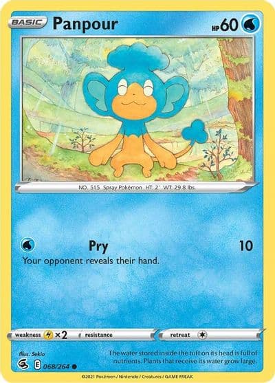Panpour SWSH08: Fusion Strike Pokemon card