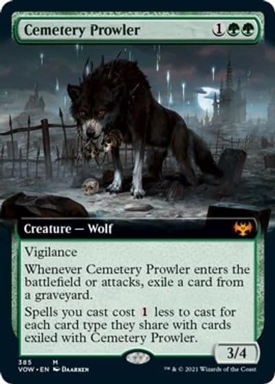 Cemetery Prowler Extended Art Innistrad: Crimson Vow Magic card