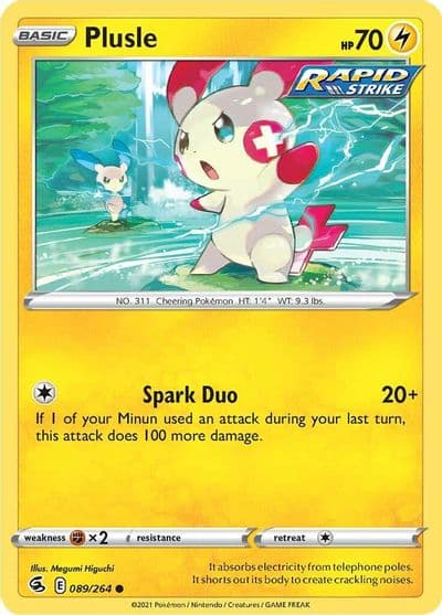 Plusle SWSH08: Fusion Strike Pokemon card