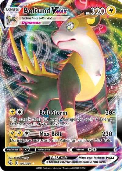 Boltund VMAX SWSH08: Fusion Strike Pokemon card
