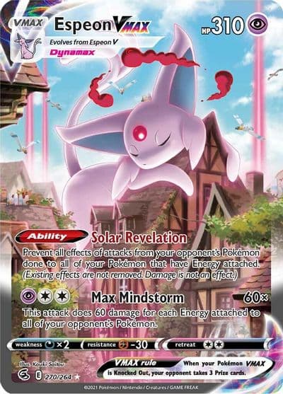 Espeon VMAX (Alternate Art Secret) SWSH08: Fusion Strike Pokemon card