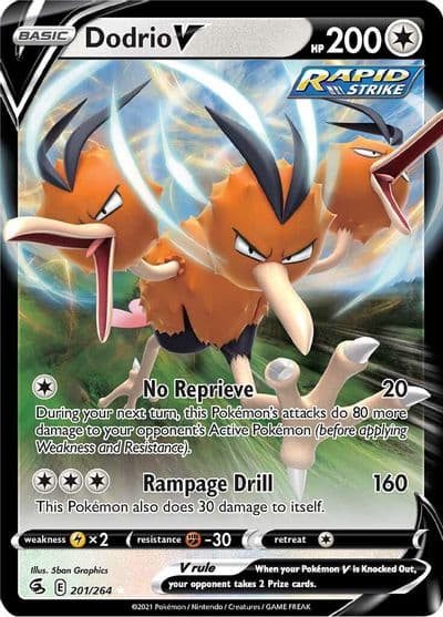 Dodrio V SWSH08: Fusion Strike Pokemon card