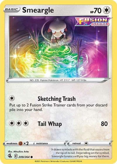Smeargle SWSH08: Fusion Strike Pokemon card