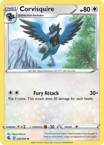 Corvisquire SWSH08: Fusion Strike Pokemon card
