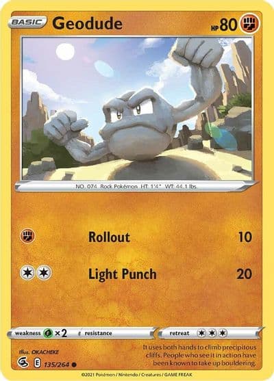Geodude SWSH08: Fusion Strike Pokemon card