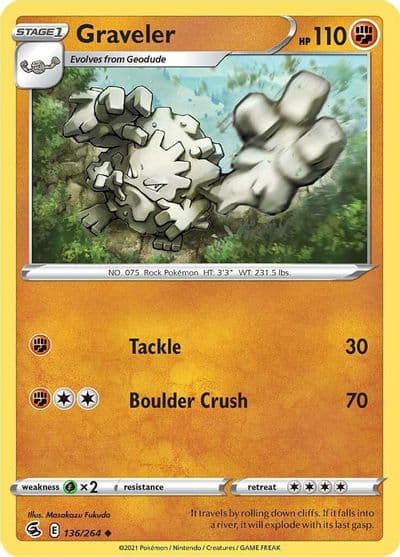 Graveler SWSH08: Fusion Strike Pokemon card