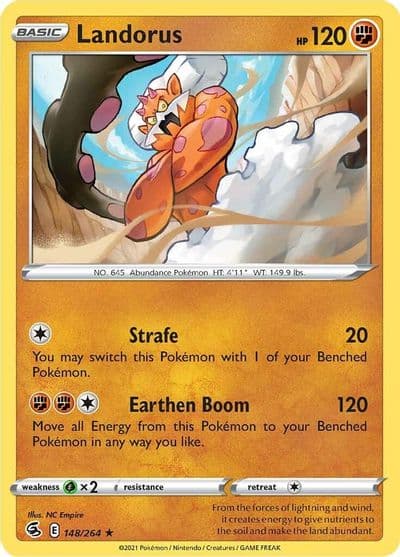 Landorus SWSH08: Fusion Strike Pokemon card