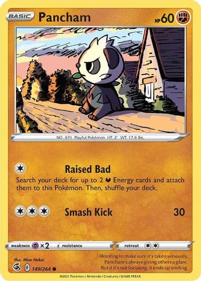 Pancham SWSH08: Fusion Strike Pokemon card