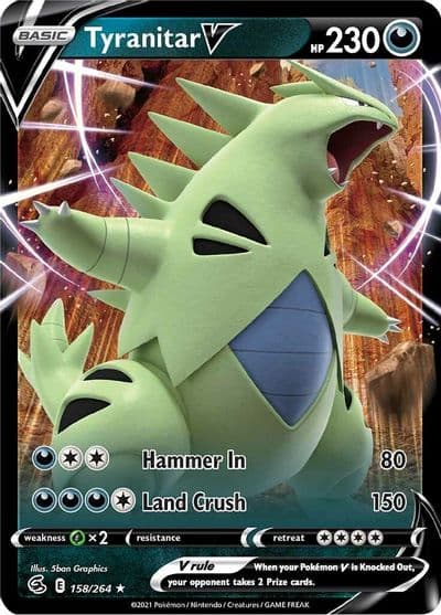 Tyranitar V SWSH08: Fusion Strike Pokemon card