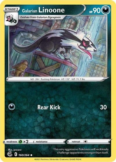 Galarian Linoone SWSH08: Fusion Strike Pokemon card