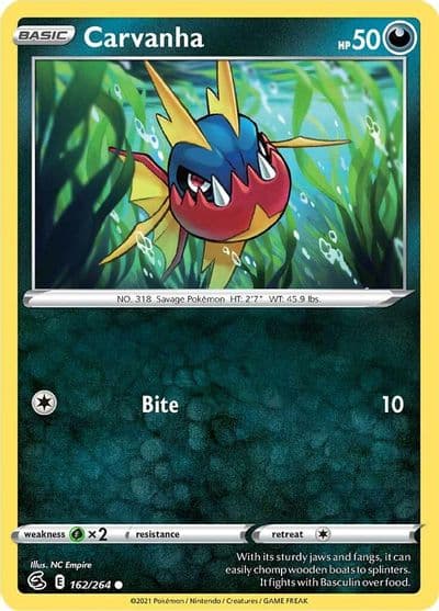 Carvanha SWSH08: Fusion Strike Pokemon card