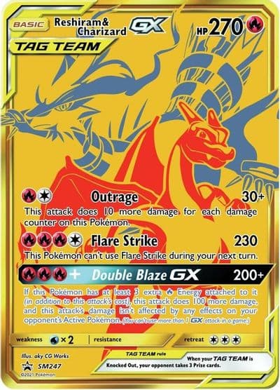 Reshiram & Charizard GX - SM247 SM Promos Pokemon card