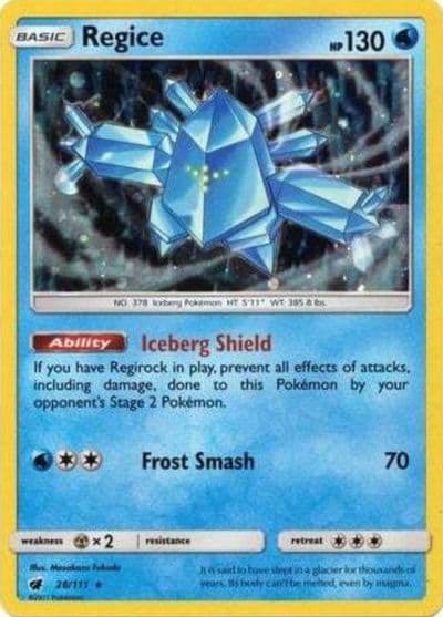 Regice (Cosmos Holo) SM Promos Pokemon card