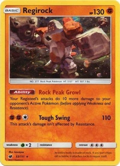 Regirock (Cosmos Holo) SM Promos Pokemon card