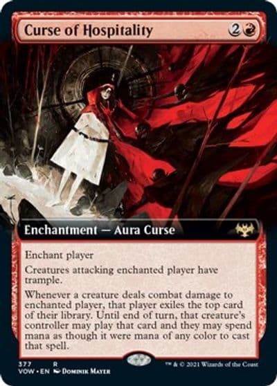 Curse of Hospitality Extended Art Innistrad: Crimson Vow Magic card