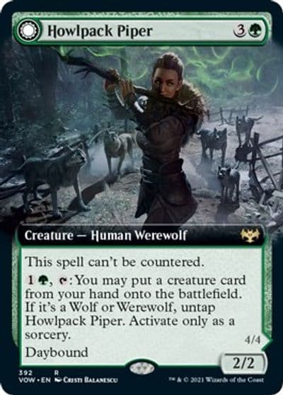 Howlpack Piper Extended Art Innistrad: Crimson Vow Magic card