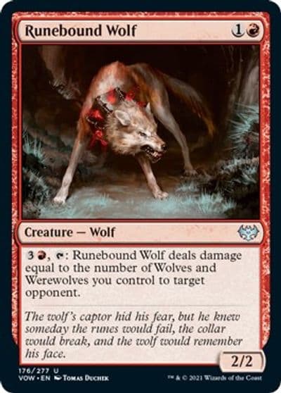 Runebound Wolf Innistrad: Crimson Vow Magic card
