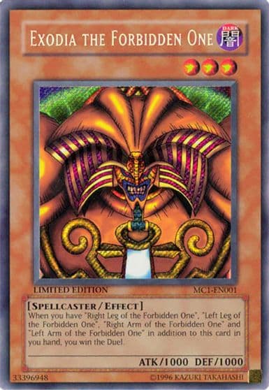 Exodia the Forbidden One Master Collection Volume 1 Yu-Gi-Oh! card