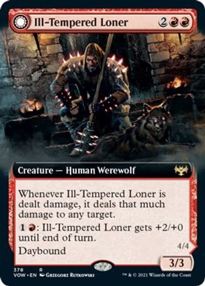 Ill Tempered Loner Extended Art Innistrad: Crimson Vow Magic card