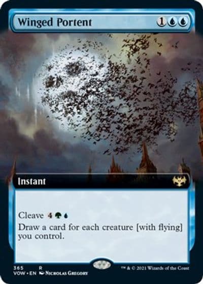 Winged Portent Extended Art Innistrad: Crimson Vow Magic card