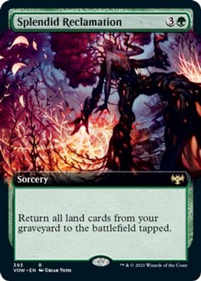 Splendid Reclamation Extended Art Innistrad: Crimson Vow Magic card