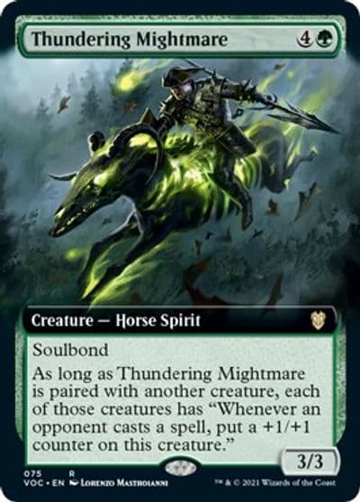Thundering Mightmare Extended Art Commander: Innistrad: Crimson Vow Magic card