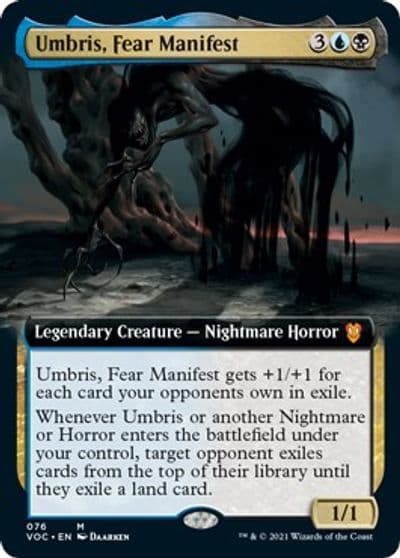 Umbris Fear Manifest Extended Art Commander: Innistrad: Crimson Vow Magic card