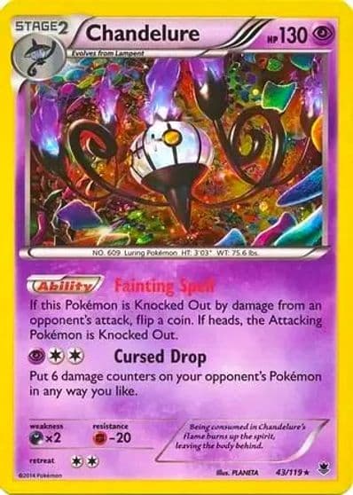 Chandelure (Cosmos Holo) Blister Exclusives Pokemon card