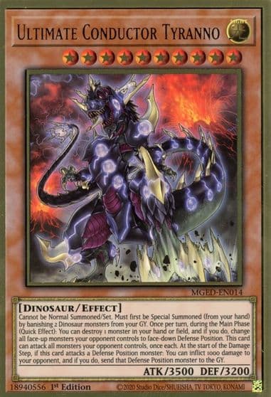 Ultimate Conductor Tyranno Maximum Gold: El Dorado Yu-Gi-Oh! card