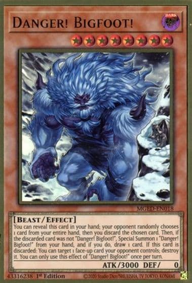Danger Bigfoot Alternate Art Maximum Gold: El Dorado Yu-Gi-Oh! card