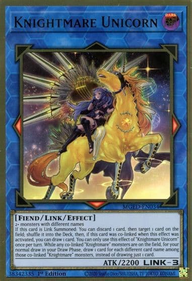 Knightmare Unicorn Alternate Art Maximum Gold: El Dorado Yu-Gi-Oh! card