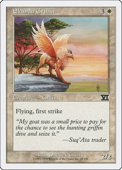 Ekundu Griffin Classic Sixth Edition Magic card