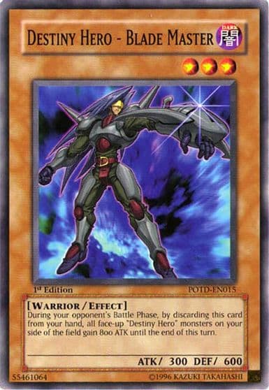 Destiny Hero Blade Master Power of the Duelist Yu-Gi-Oh! card