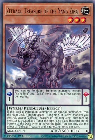 Zefraxi Treasure of the Yang Zing Maximum Gold: El Dorado Yu-Gi-Oh! card