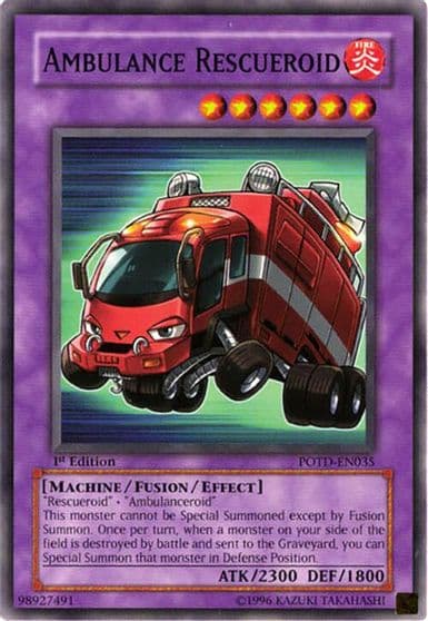 Ambulance Rescueroid Power of the Duelist Yu-Gi-Oh! card