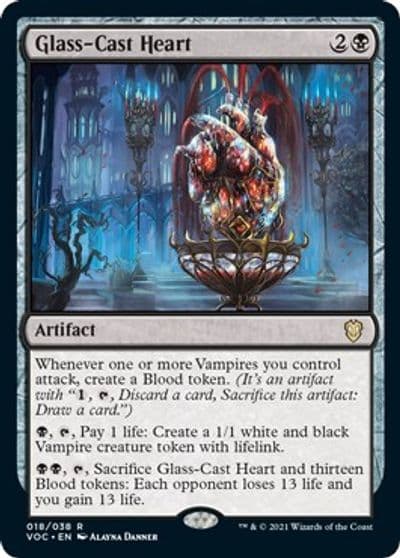 Glass Cast Heart Commander: Innistrad: Crimson Vow Magic card